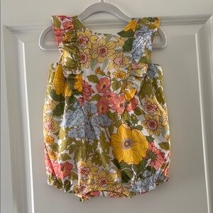 NWT Floral Ruffle Baby Romper